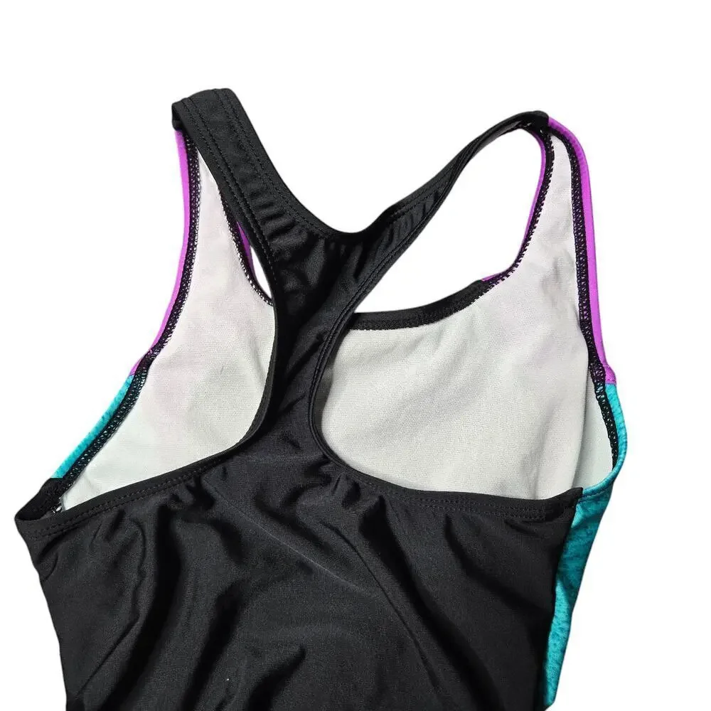 Speedo Colorblock One-Piece Girl's Swimsuit‎ Size: M